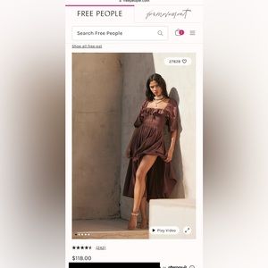 Free People Oasis Midi Dress - Chocolate Love